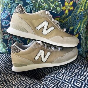 New Balance Women's Beige Suede & Mesh Sneaker